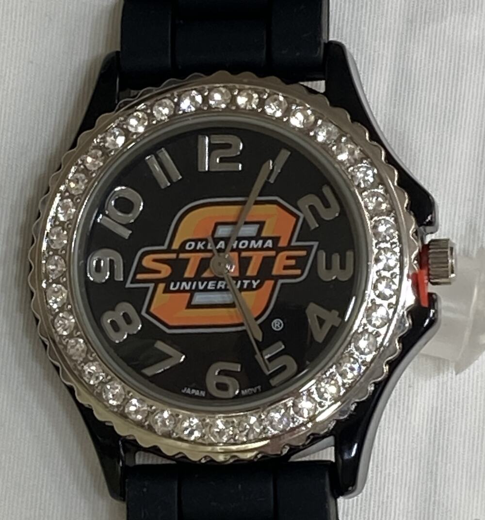 Oklahoma State Cowboys Ladies Crystals Watch, Gift for Her Mom Anniversary, NCAA